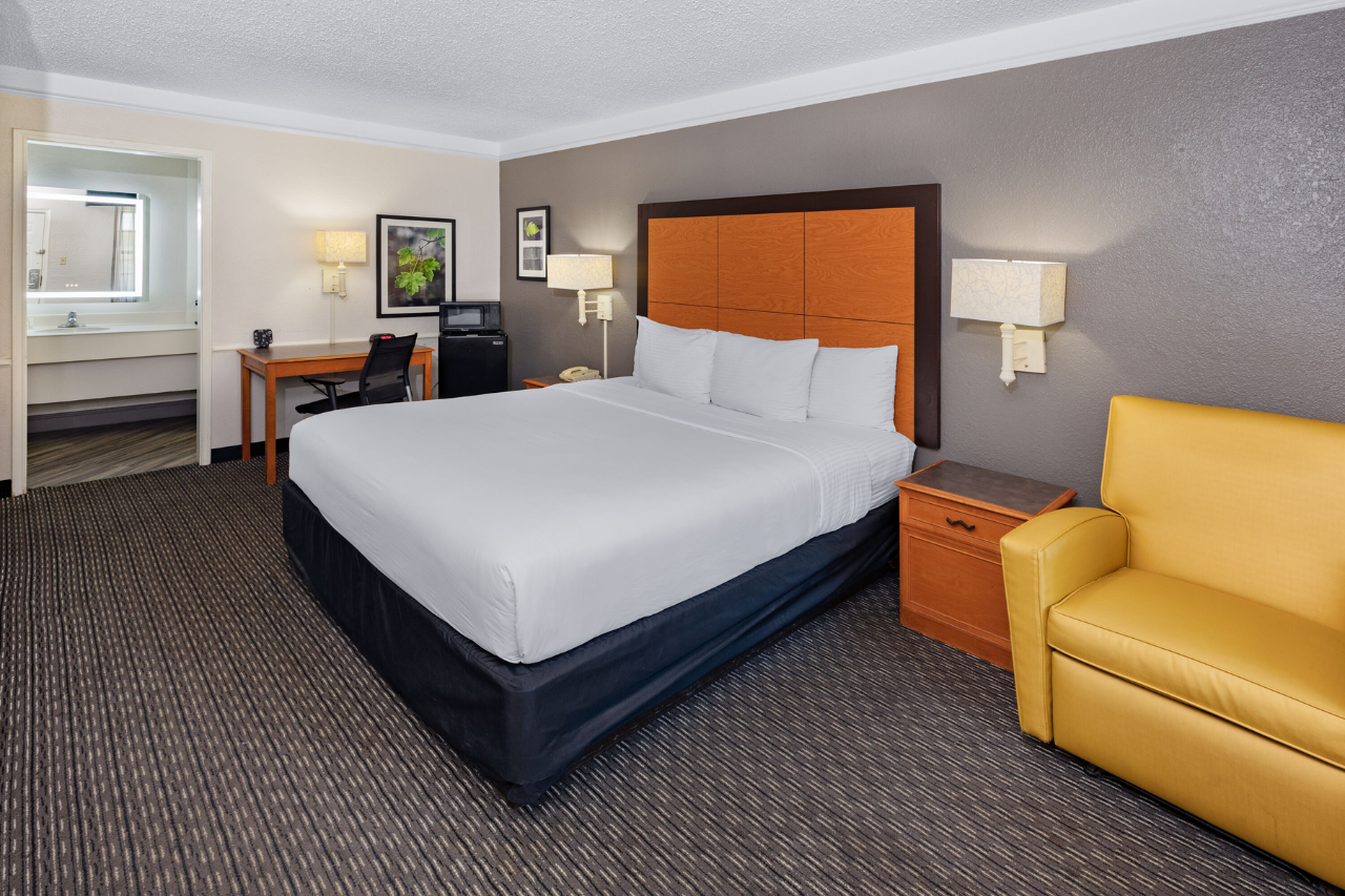 1 King Bed Non-Smoking room at a pet friendly hotels Laredo TX