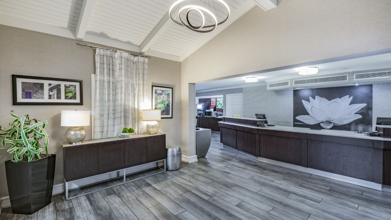 Lobby seating area at La Quinta Inn Laredo